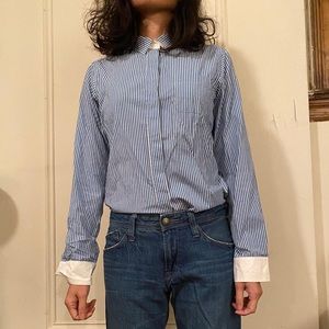 +J (Jil Sander x Uniqlo) striped button-down, M